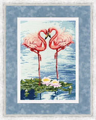 Вышивка З-051 Свидание фламинго