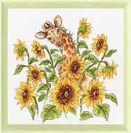 Вышивка ВК-078 Жираф в подсолнухах