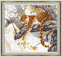 Вышивка ДЖ-047 Леопард на дереве