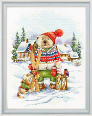 Вышивка ВК-087 Веселый лыжник Вышивка ВК-087 Веселый лыжник